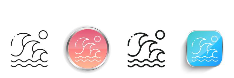 ecology and environment icon thin linear regular vector image