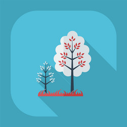 flat modern design with shadow icons tree vector image