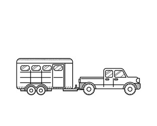 Horse Trailer Icon vector image