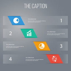 icon chart set of progress report monitoring vector image
