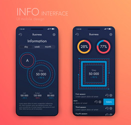 mobile application interface ui design stock vector