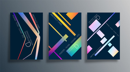 set abstract background design with linear vector image
