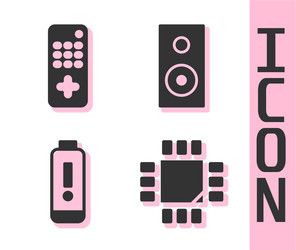 set processor with microcircuits cpu remote vector image