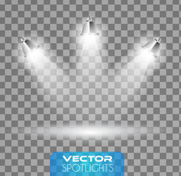 Spotlights scene with different source of lights vector