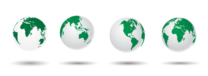 world maps realistic with shadow on transparent vector image