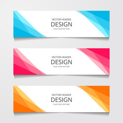 Abstract design banner web template layout header vector