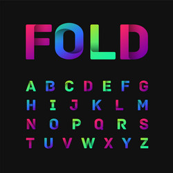 colorful font set with three different gradient vector image