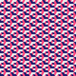 geometric hexagonal pattern red color grid vector image