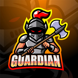 guardian mascot esport logo design Vector Image
