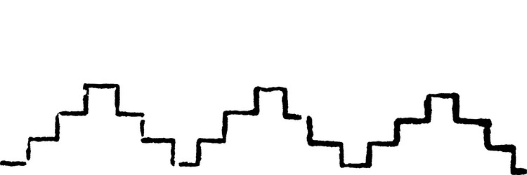 line embattled grady have curved lines in angular vector image
