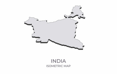 map of the india in simple isometric form vector image