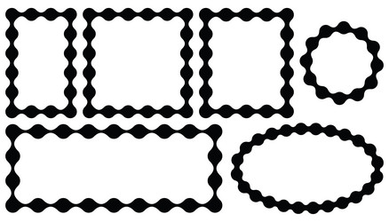 metaball shapes frame collection set of square vector image