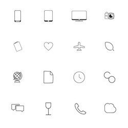 minimalistic icons for websites and applications vector image