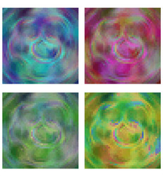 pixel background abstract in four different color vector image