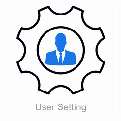 user setting icon concept vector image