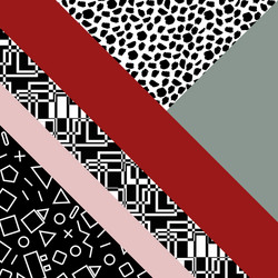 abstract hand drawn geometric pattern vector image