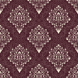 damask seamless pattern background vector image