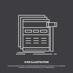 internet page web webpage wireframe icon line vector image
