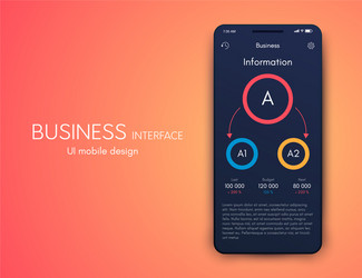 mobile application interface ui design stock vector image