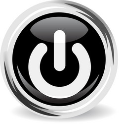 power button icon vector image