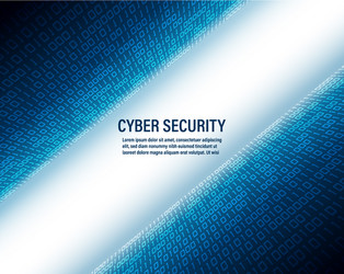 Cyber security concept on binary code background vector