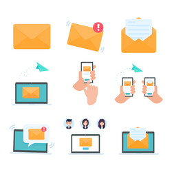 letter on computer monitor the concept of e-mail vector image