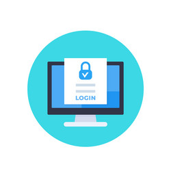 login secure authentication icon vector image