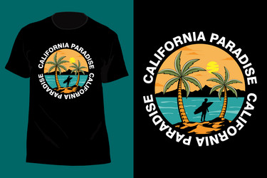 Palm Tree Paradise T-Shirt Vector Image