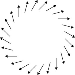 radial circular arrows pointing from center vector image
