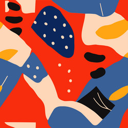 seamless pattern with abstract shapes creative vector image