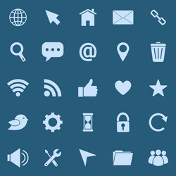 website color icons on blue background vector image