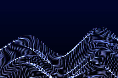 abstract particle waving technology vector image