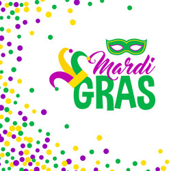 bright abstract dot mardi gras pattern vector