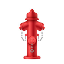 fire hydrant realistic metal object on white vector