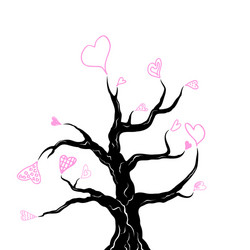 tree heart abstraction6 vector image