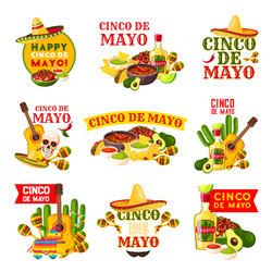 Cinco de Mayo Fiesta Badge Vector Image