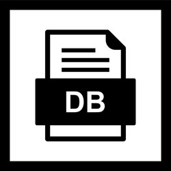 Db file document icon vector