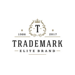 luxury monogram logo template object Vector Image