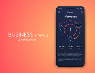 mobile application interface ui design stock vector image