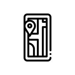 navigation icon thin linear style design isolated vector image