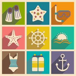 flat with shadow concept and mobile application vector image
