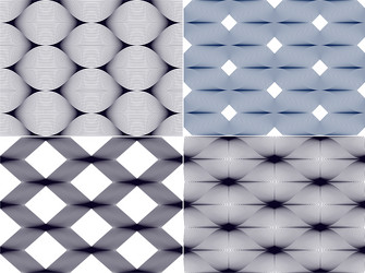geometric seamless patterns set abstract tiling vector image