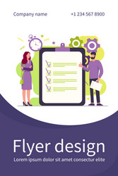 managers with task list vector image