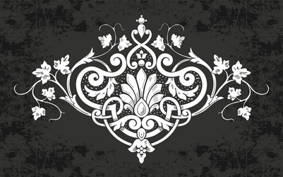 Ornate Floral Scroll Border Vector Image
