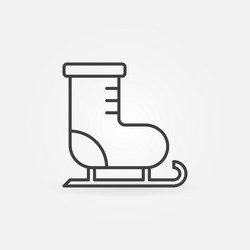 skates concept icon or element in thin line style vector