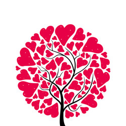 tree heart abstraction8 vector image