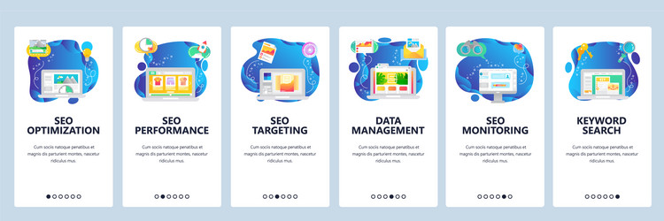website and mobile app onboarding screens vector image