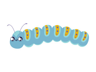 caterpillar bug cartoon vector