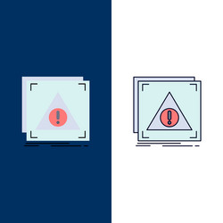 error application denied server alert flat color vector image