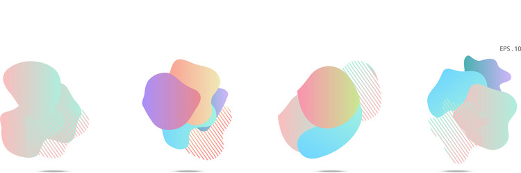 gradient abstract banners with flowing liquid vector image